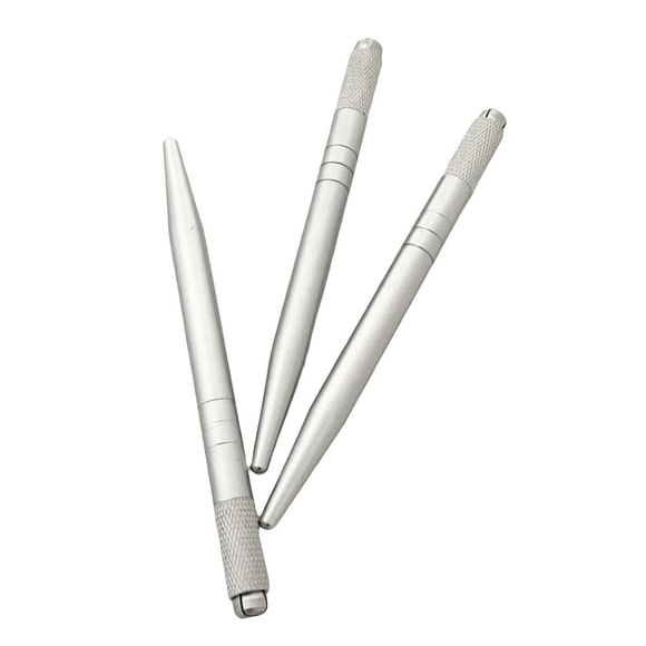 NWOT 3x Lightweight Silver Microblading Tattoo Pen Permanent Makeup Tool - Picture 2 of 3